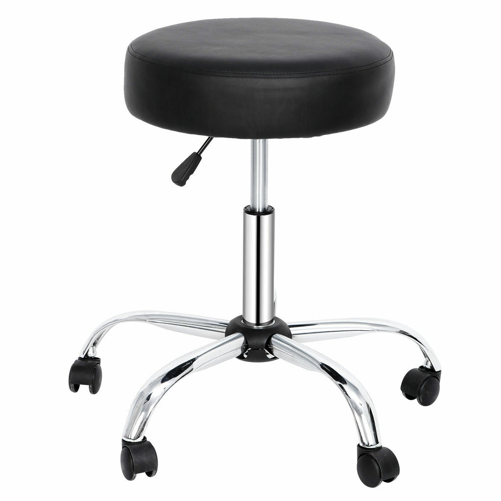 Adjustable Hydraulic Salon & Spa Stool with Swivel & Rolling Base