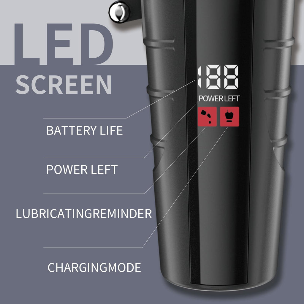 Professional Cordless Beard & Hair Trimmer with Adjustable Guides, USB Rechargeable