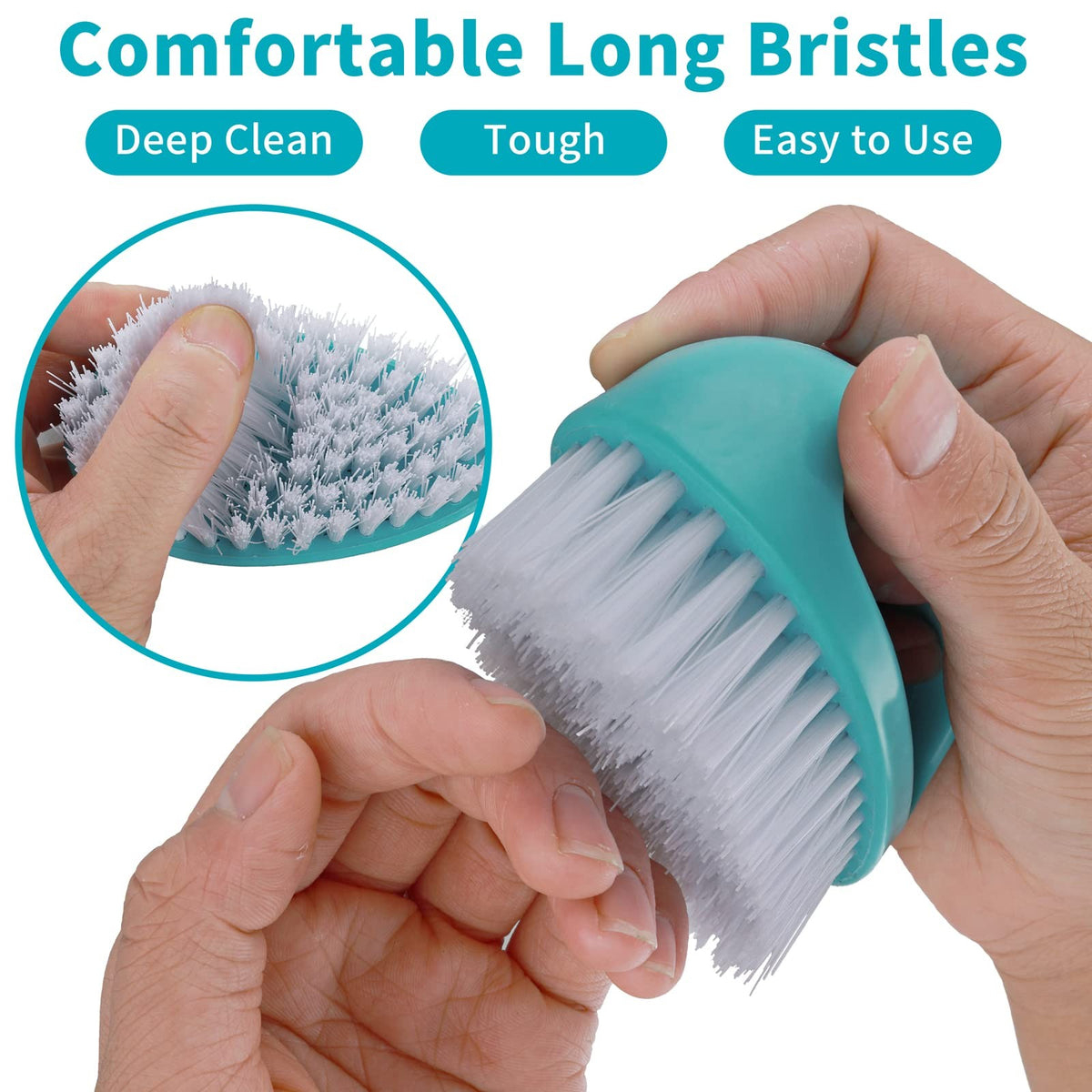 2 Pack Hand Nail Brush Set for Deep Cleaning Fingernails & Cuticles