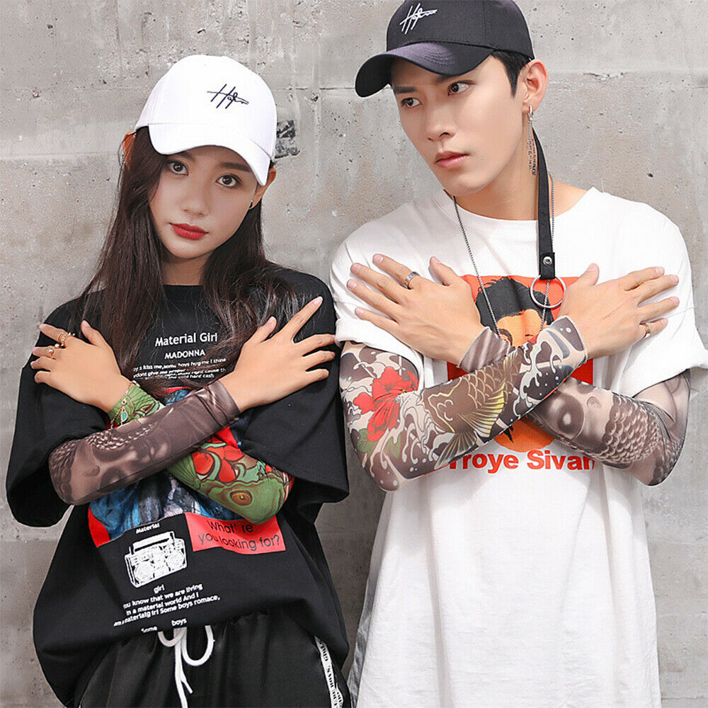 Arm Sleeves Tattoo Cooling UV Protection 5 Pack - Mixed Patterns