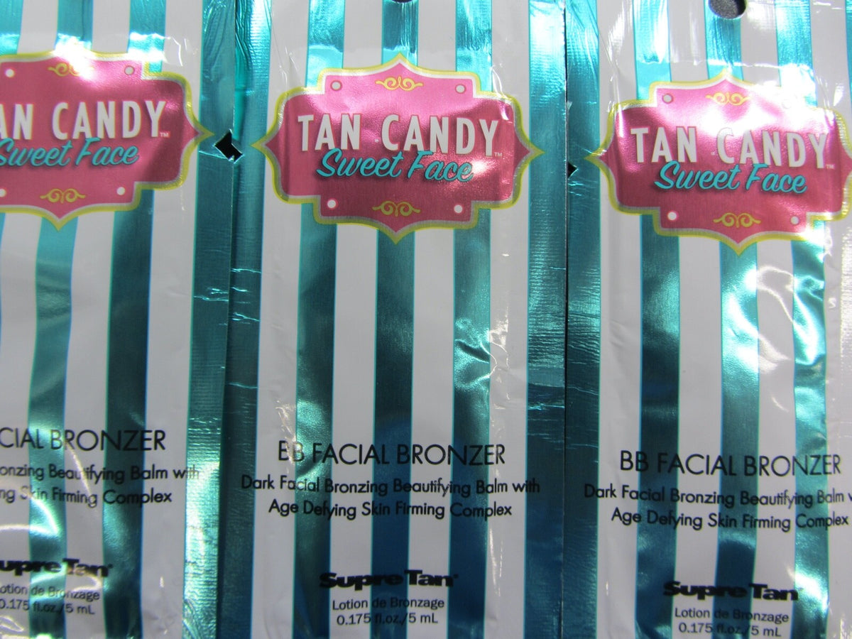 Supre Tan Candy Sweet Face Bronzer Tanning Lotion Sample Packets - 10 Pack