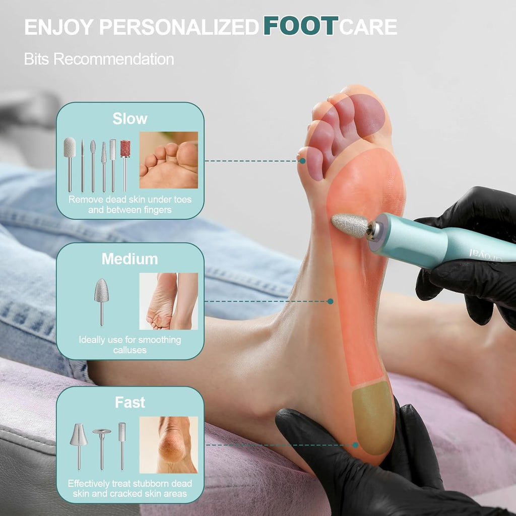 Electric Foot Callus Remover & Pedicure Tool - Cordless Dead Skin Exfoliator