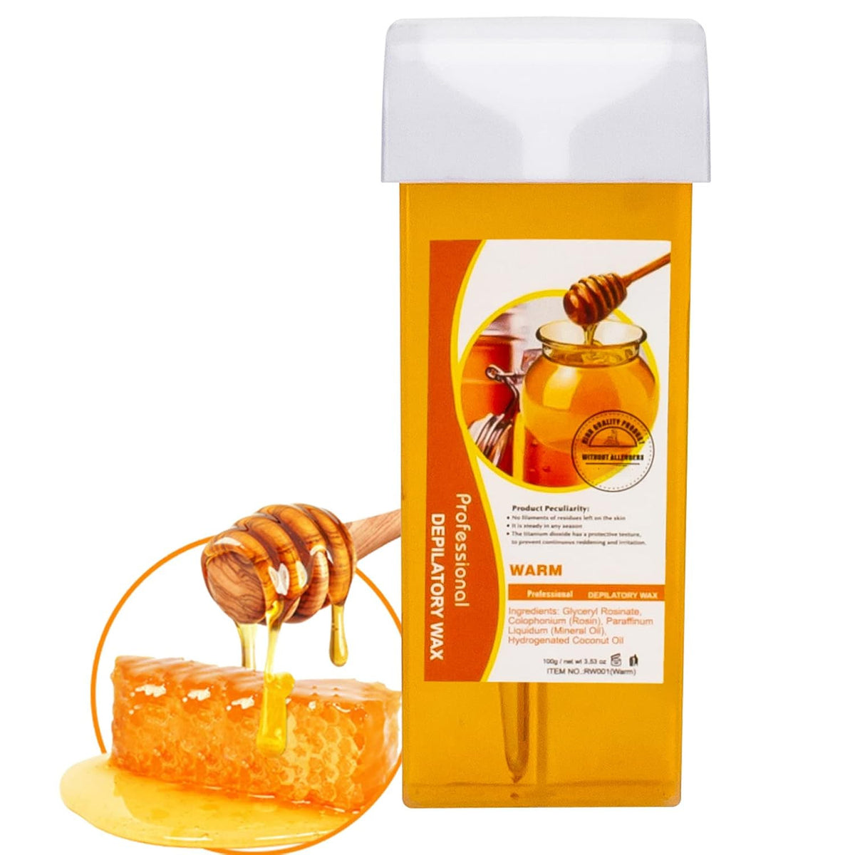 2pcs Honey Roll-On Wax Cartridges for Hair Removal - Easy & Gentle