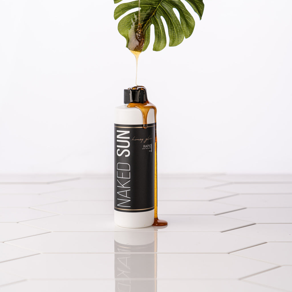 Naked Sun Honey Glow Rapid Tanning Solution - 8oz Self Tanner with Aloe & Vitamins
