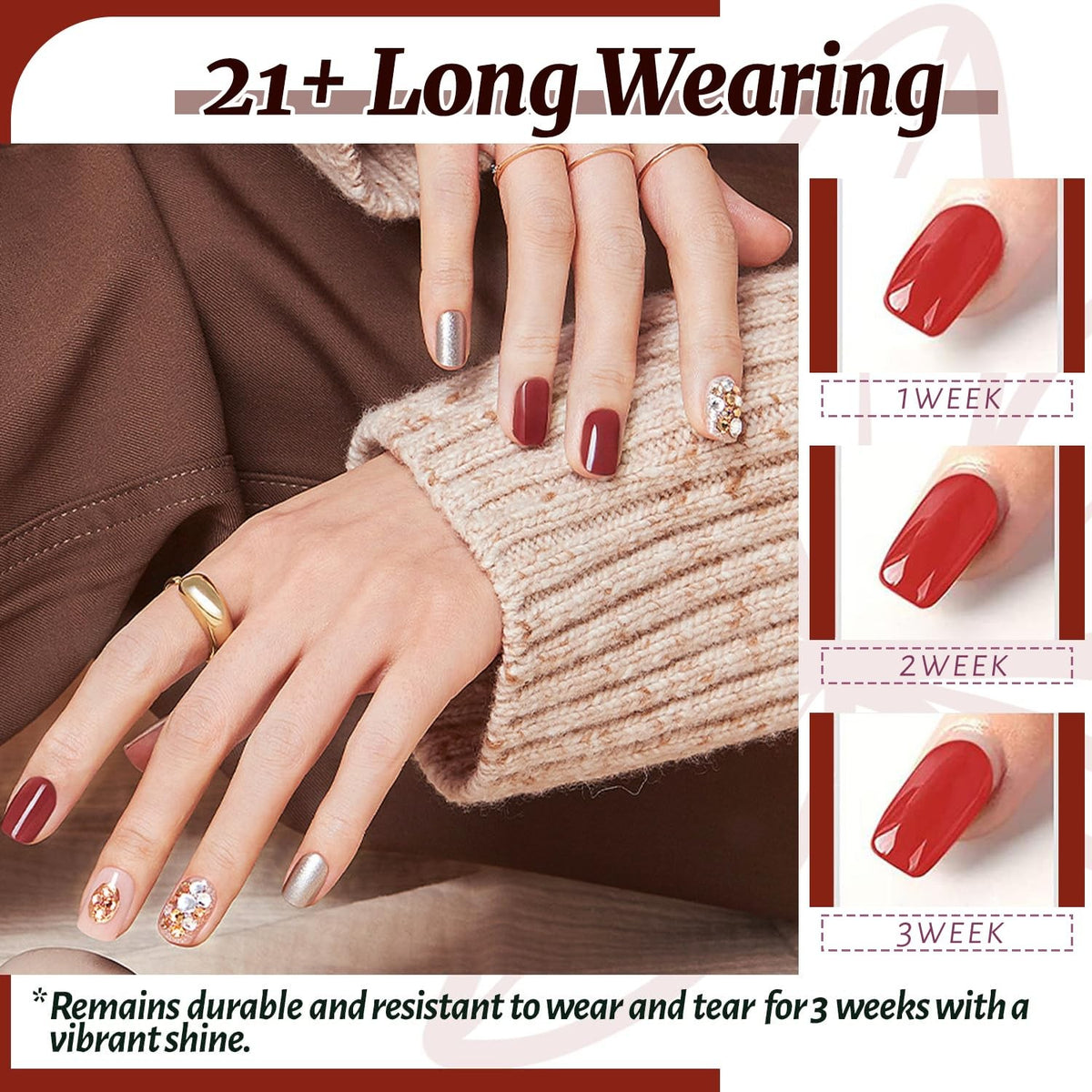 Gel Nail Polish Kit 30 Pieces with 27 Colors Matte & Glossy Top Coat