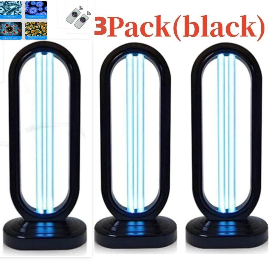 3-Pack UV Germicidal Disinfection Lamps 38W for Home & Office Sterilization