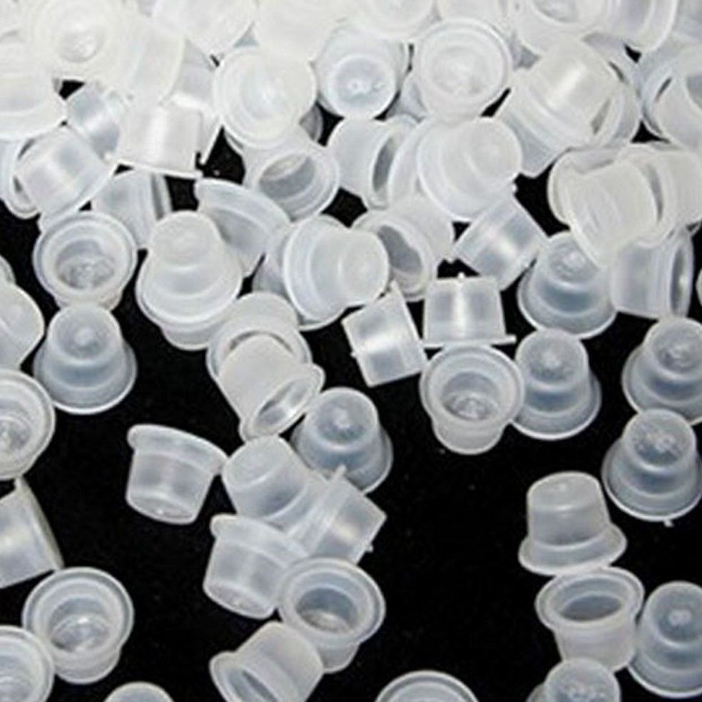 Tattoo Ink Cup Set - 100/200/300/400/500/1000 Pcs Plastic Cups for Pigment