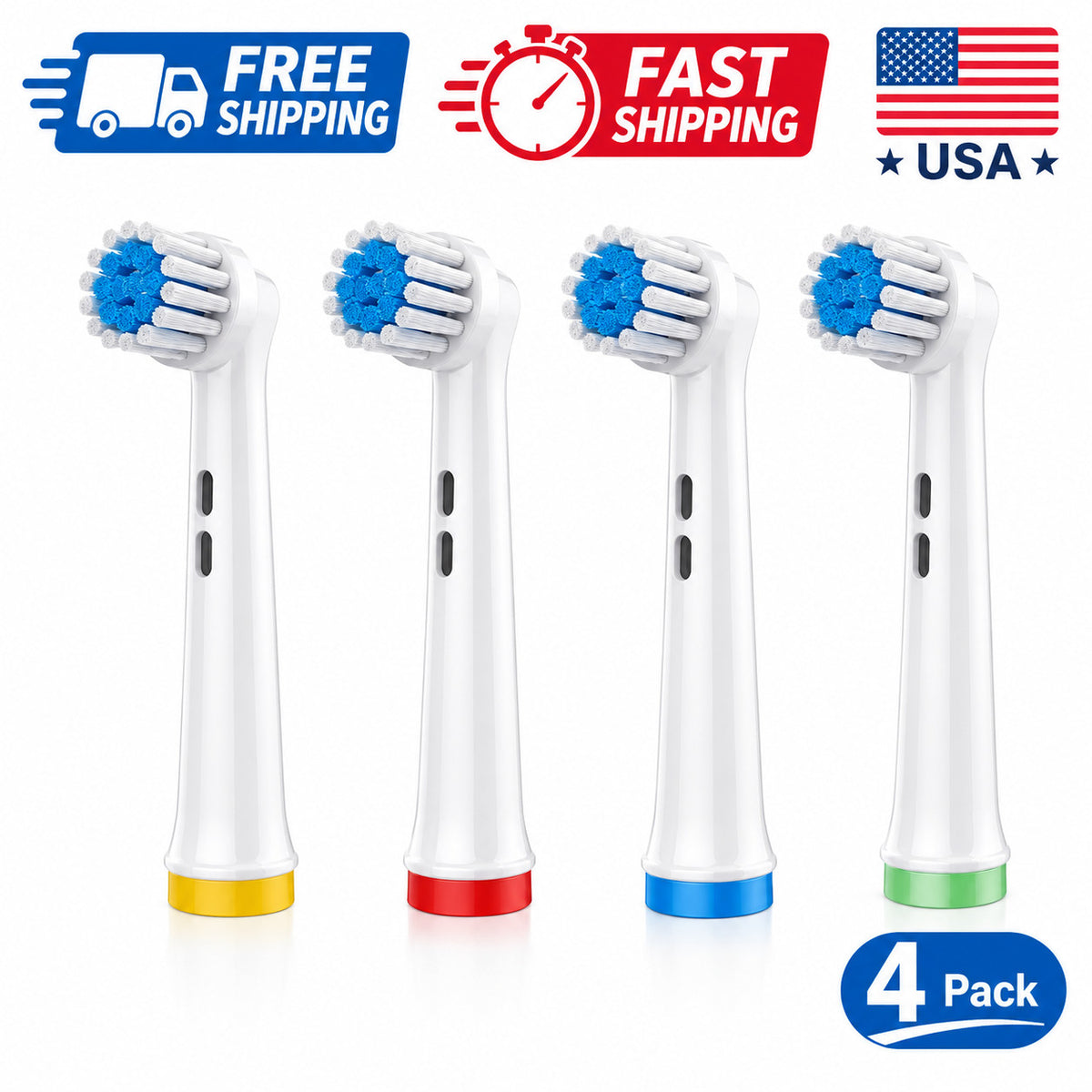 Electric Toothbrush Replacement Heads Pack of 12 for Oral-B Braun