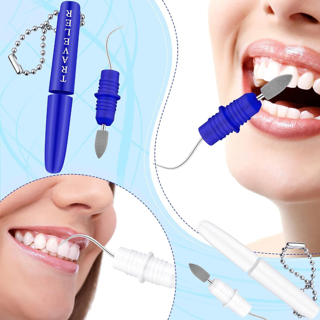 Travel Dental Tooth Picks Holder Set - Reusable Mini Metal Case