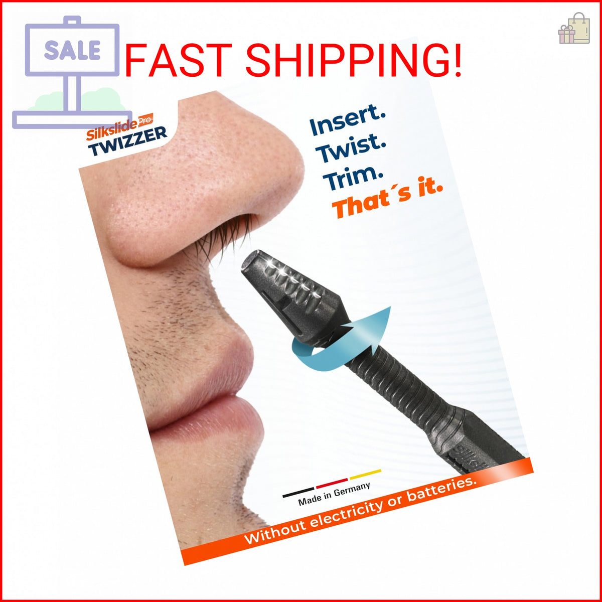 Nose and Ear Hair Trimmer for Men and Women – Twist & Safe Grooming