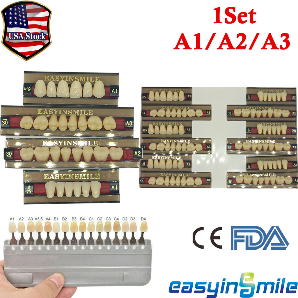 Full Set Acrylic Resin Dental Teeth for Dentures - Anterior & Posterior