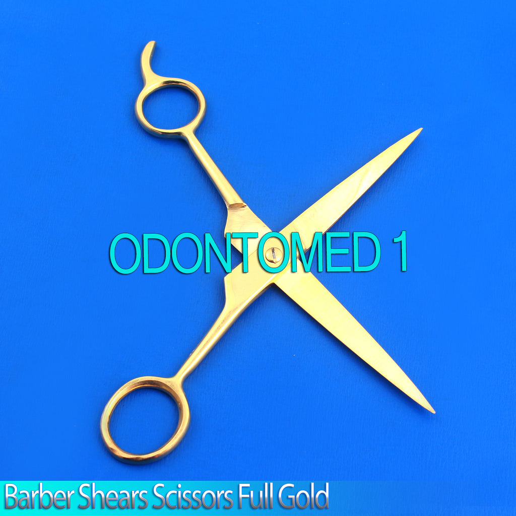 Professional Gold Color Barber Scissors 6.5-inch Stainless Steel
