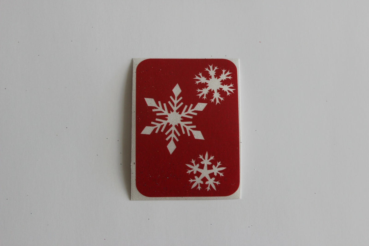 Three Snowflakes Glitter Tattoo Stencil Pack – 20 Single-Use Stencils