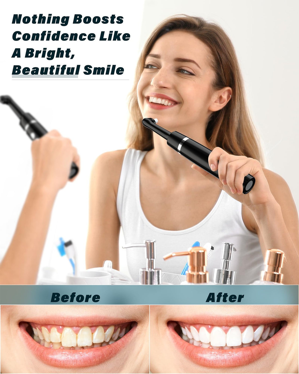 Rechargeable Kit with Polisher and LED Light, 5 Replaceable Heads