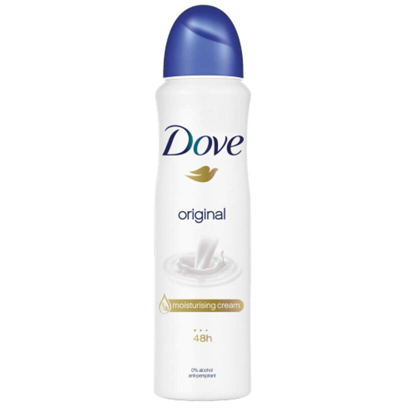 2 Pack Dove Original Anti-Perspirant Body Spray - 150ml, Up to 72H Protection