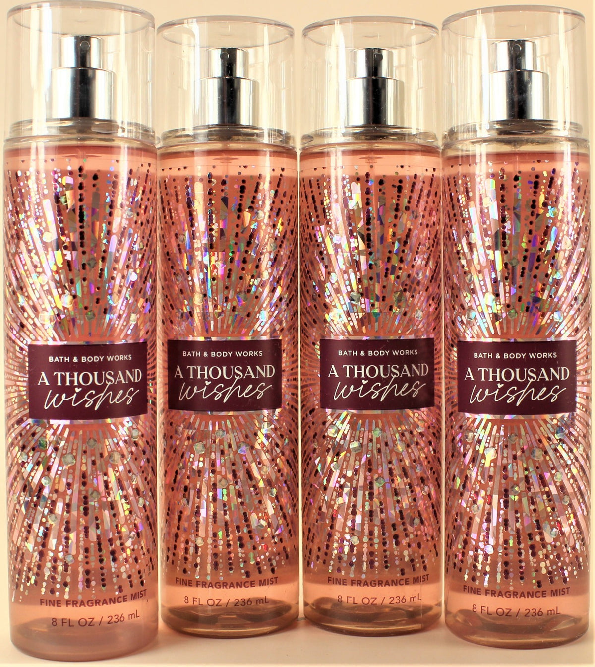 Bath & Body Works Thousand Wishes Body Mist Set - 4 x 8oz Fragrance Sprays