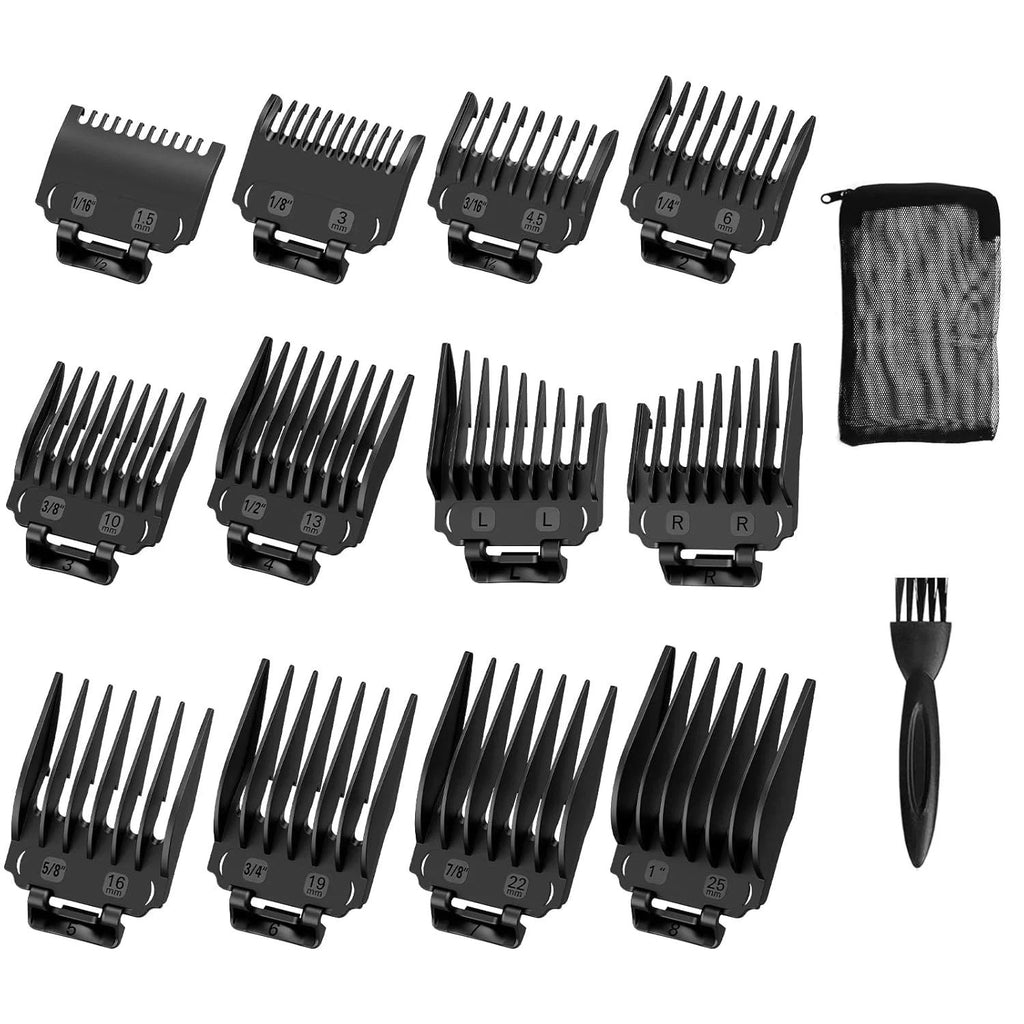 Professional Hair Clipper Guard Set with 12 Combs & Accessories