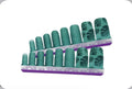 Green Glitter Nail Polish Strips - Paradise Found Tropical Manicure