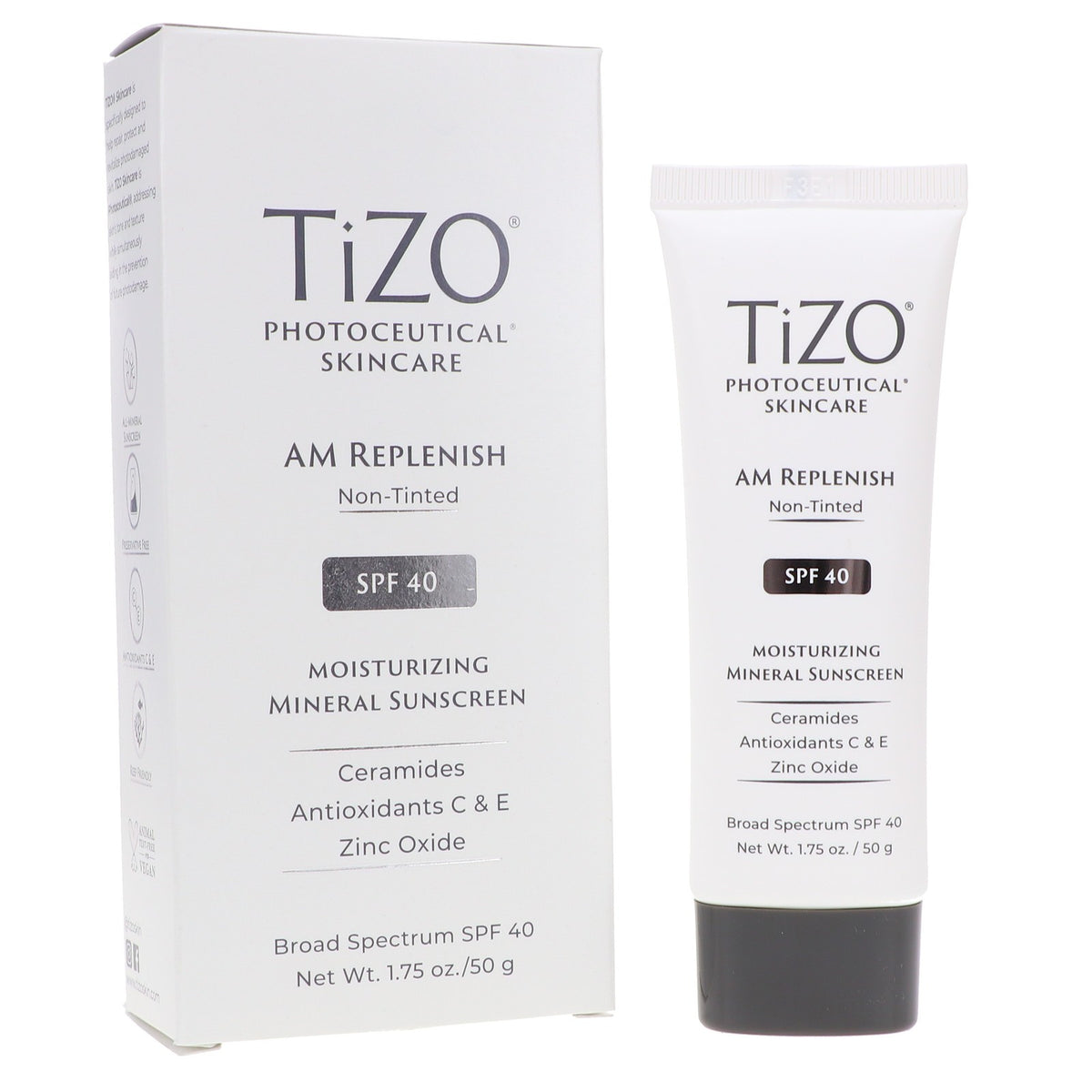 SPF 40 Sunscreen with Zinc & Vitamins - Hydrating Moisturizer for Mature Skin
