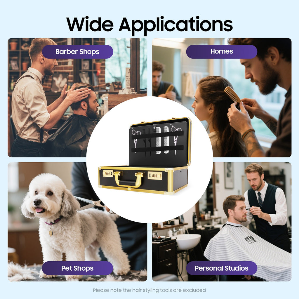 Hairdresser Tool Storage Case with Password Lock - Portable Barber Organizer