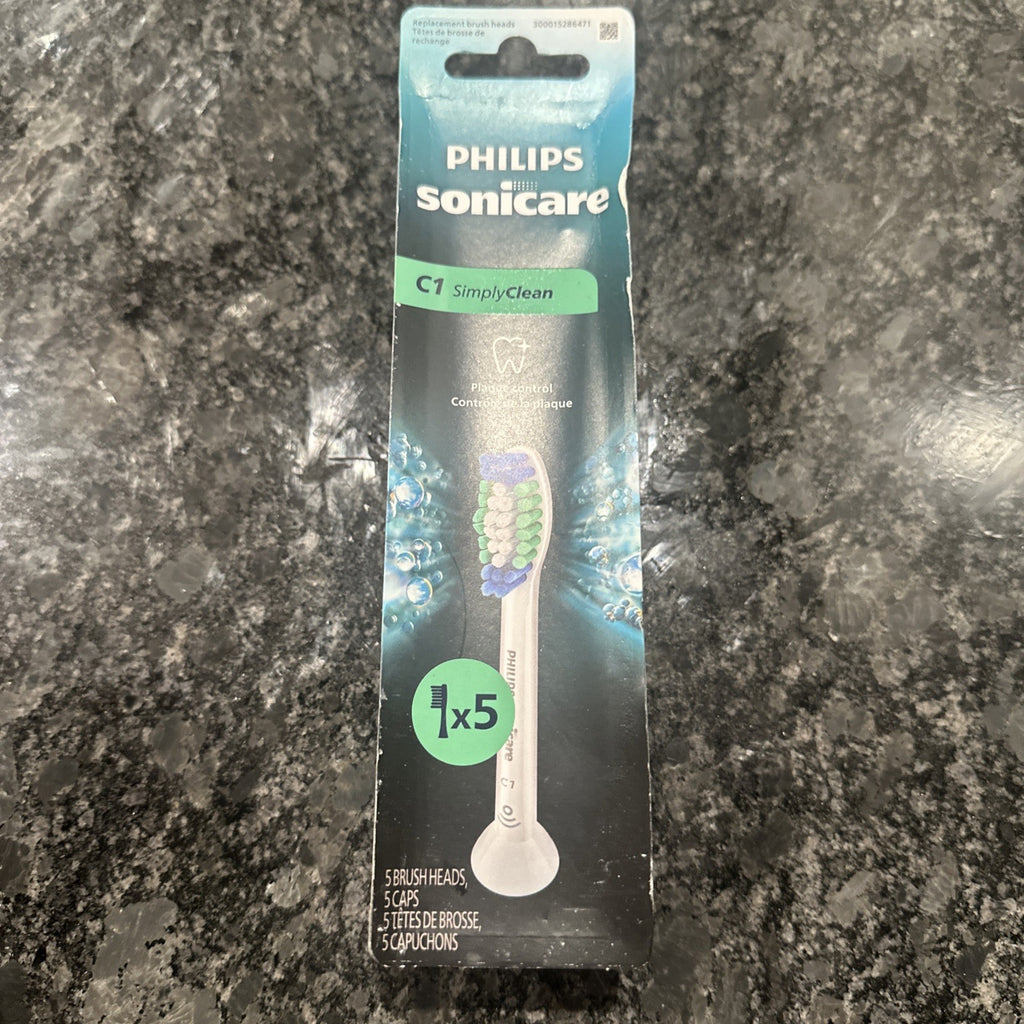 Philips Sonicare HX6015/03 Simply Clean Replacement Toothbrush Heads - 5 Count