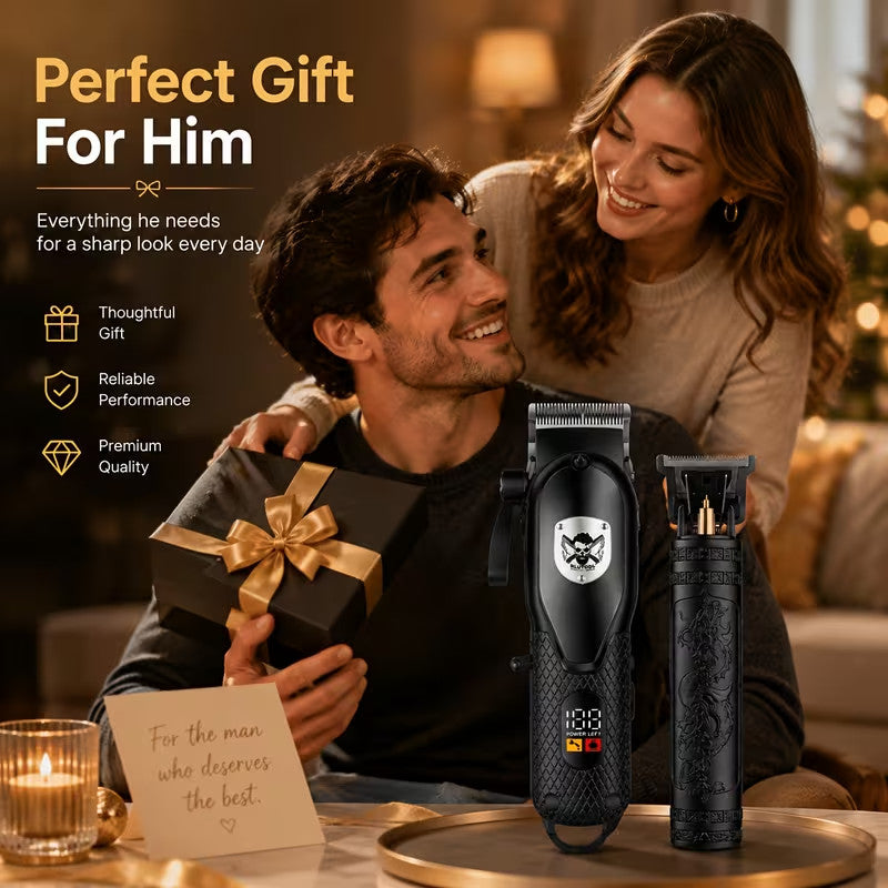 Rechargeable Electric Grooming Kit with LCD Battery Display