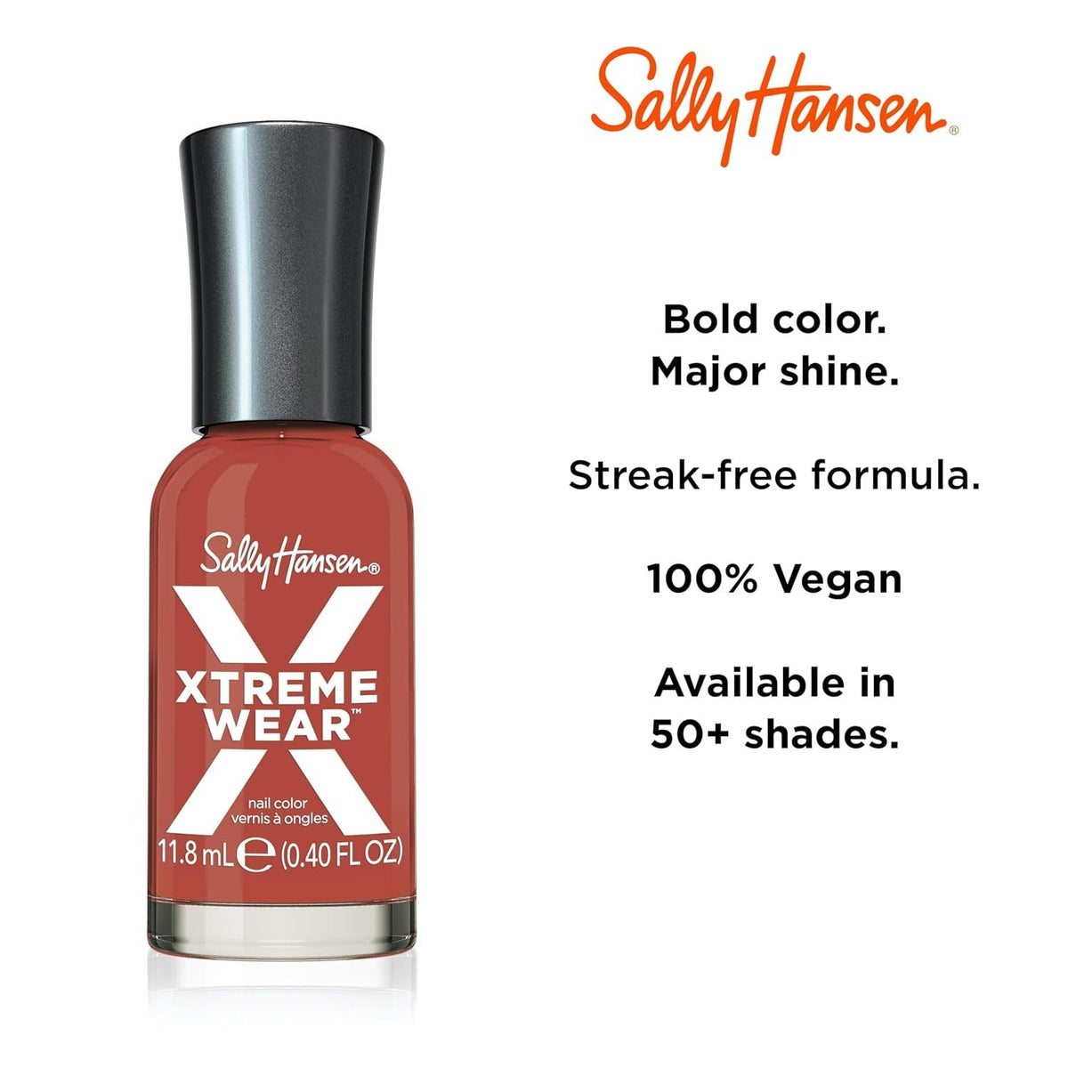 Long-Lasting Dark Orange Nail Polish with Fade-Resistant Shine