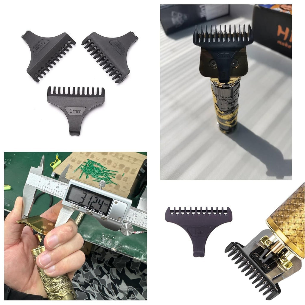 8 Pack Hair Clipper Guide Comb Set with 1mm, 2mm, 3mm Lengths and Protection Guard