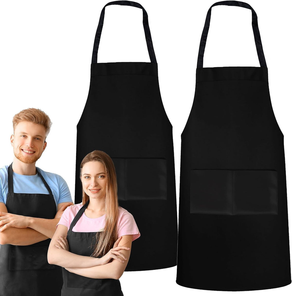 Professional Hair Stylist Apron with 2 Pockets - Heavy-Duty & Washable