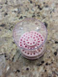 48 Hole Acrylic Nail Drill Bit Holder Cake with Clear Cover & Pink