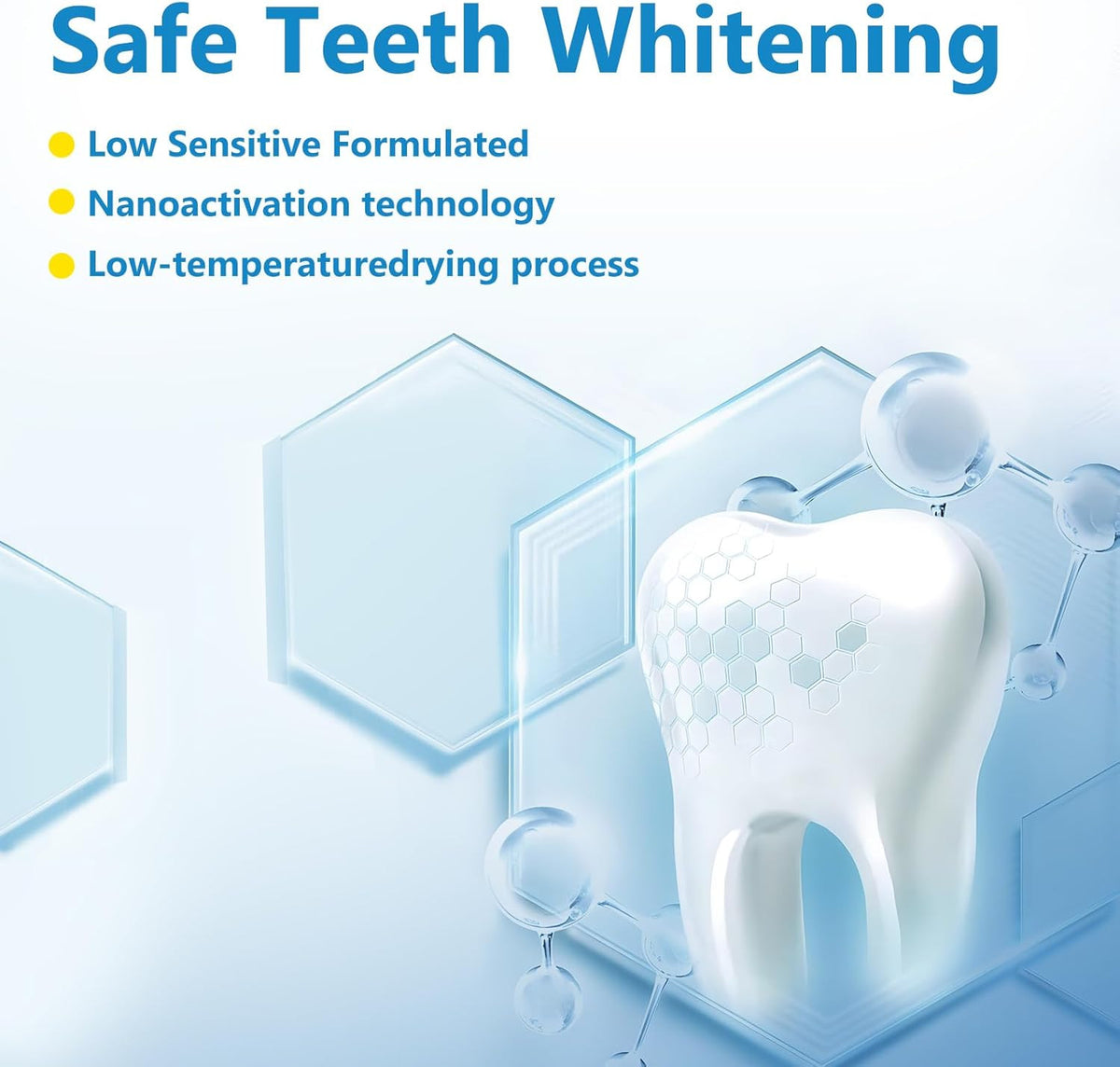 Sensitive Strips - 42 Dental Whitening Bands with Safe Antimancha Technology