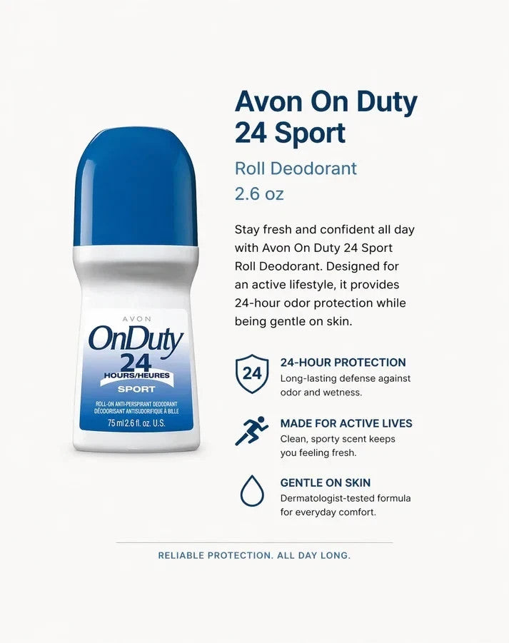 12 Pack Sport Roll-On Deodorants - 24H Odor & Wetness Protection, 2.6 oz