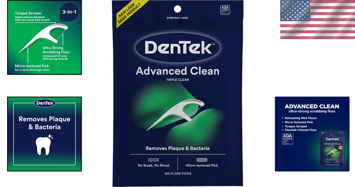 Strong Mint Flavored Dental Floss Picks - 150 Count, Shred-Resistant Oral Care