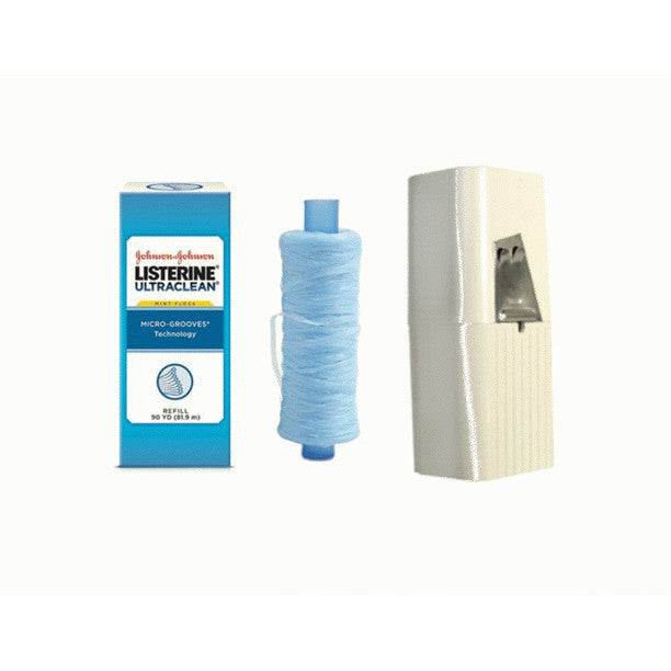 Dental Floss Refill with Dispenser - Mint Ultraclean Micro-Groove 90 Yards