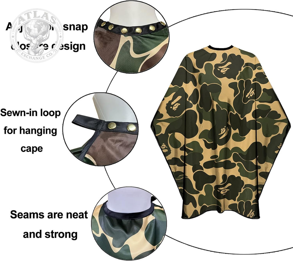 Professional Hair Cutting Cape for Men Waterproof Salon Cape with Snaps
