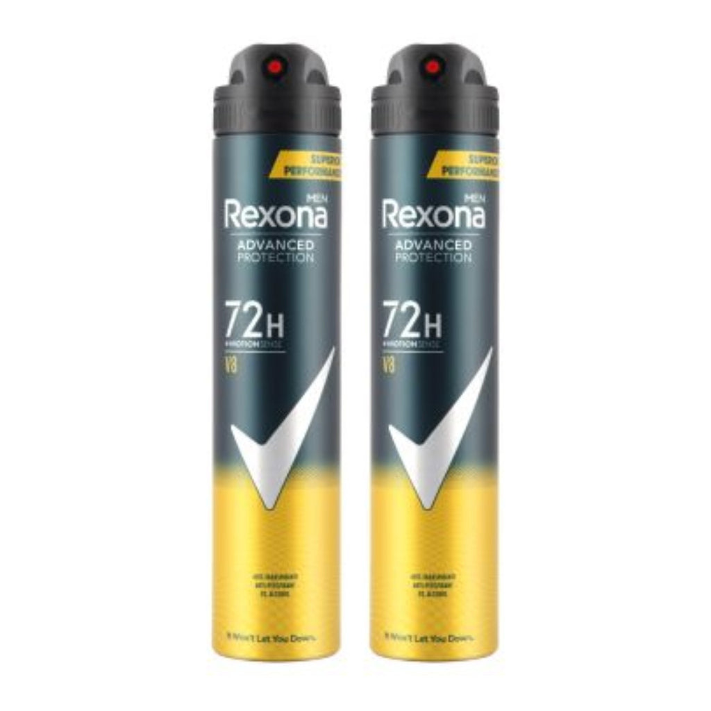 Men's Deodorant Spray 72H Protection V8 Aerosol with Motionsense - Pack of 2