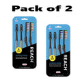 Firm Bristle Manual Toothbrush Set - Angled Neck, Ergonomic Handle, 12 Pack
