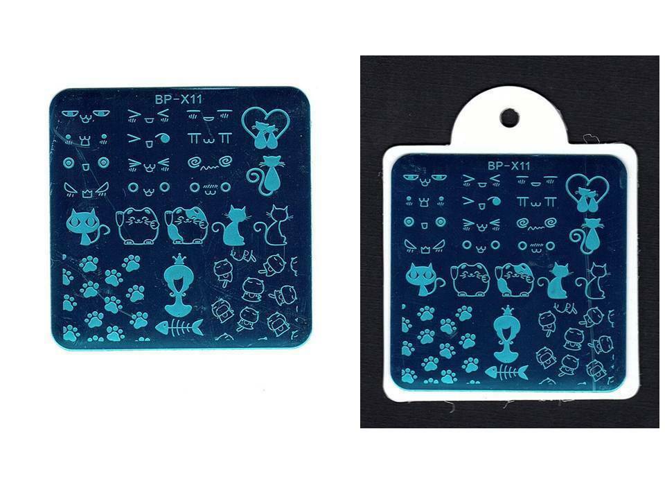 Nail Art Cat Paw Stamp Plate for Manicure - Metal Image Template BP-X11