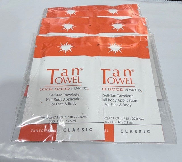 Self Tan Towelettes Classic Full Body Pack - Sunless Tanner, 6 Count