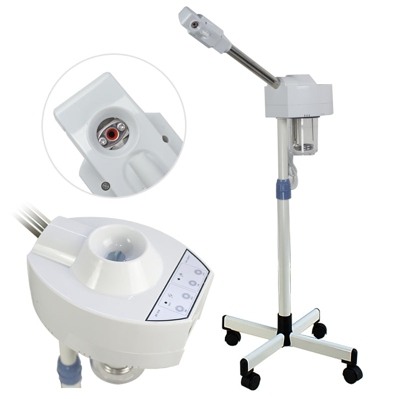 Salon Spa Facial Steamer with Rolling Base and UV Ozone Skin Care Equipment