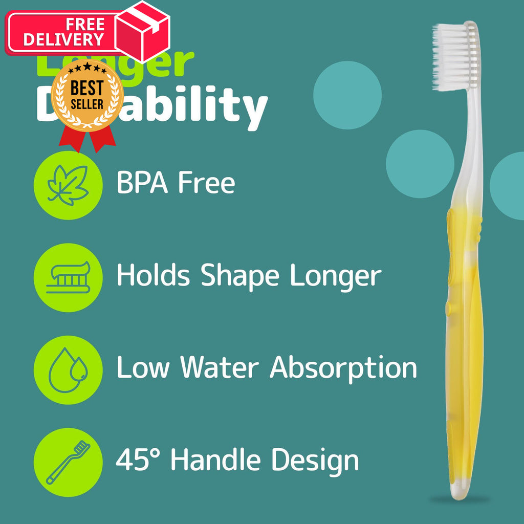Extra Soft Toothbrushes Pack of 5 - Gentle Plaque Removal for Sensitive Gums