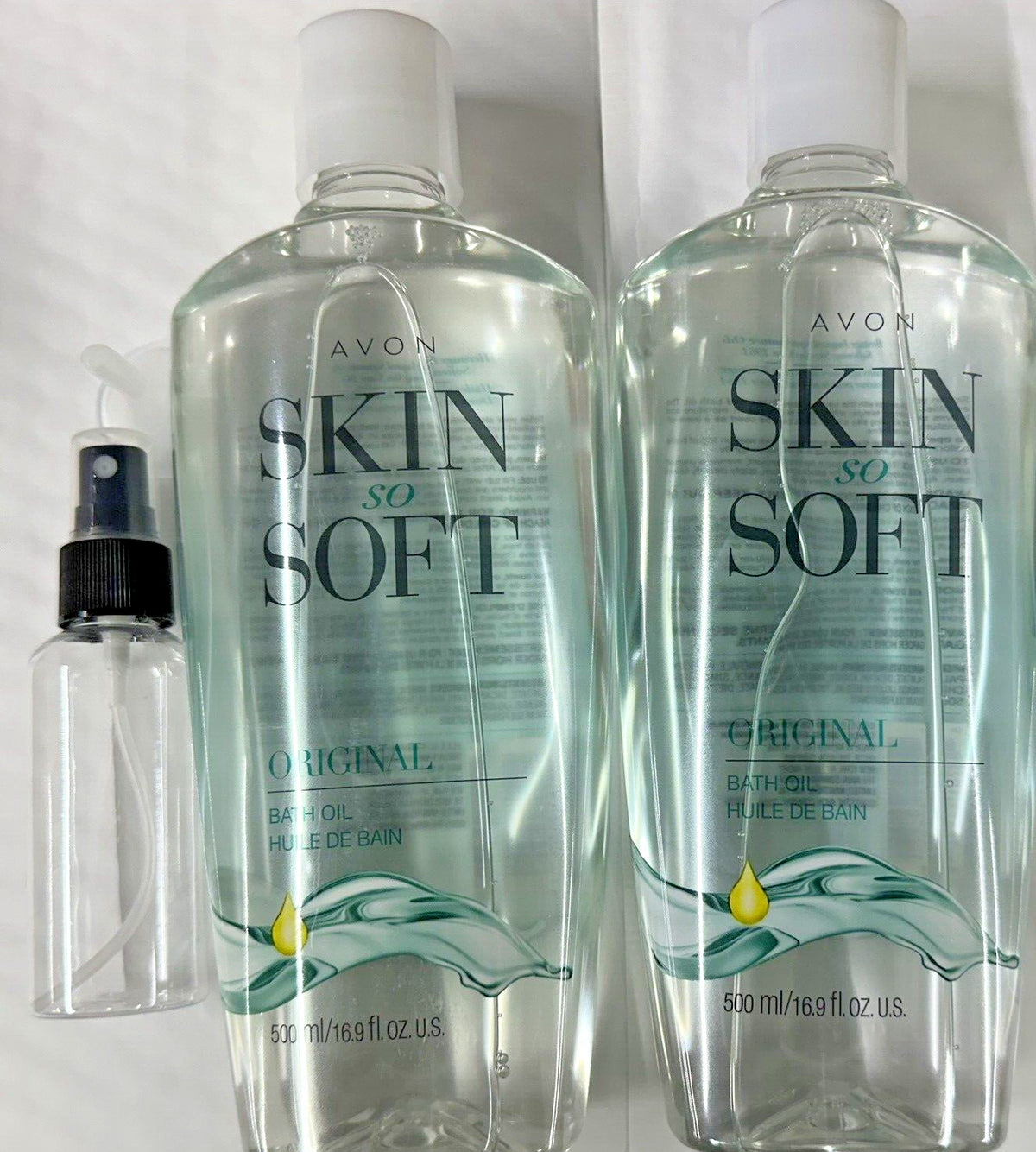 2 Pack Skin So Soft Bath Oil 16oz with Travel Spray - Original Formula