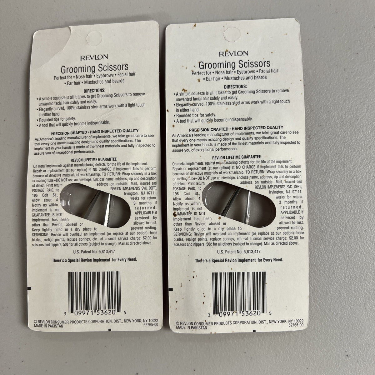 2 Revlon Grooming Scissors for Facial & Nose Hair Trimming