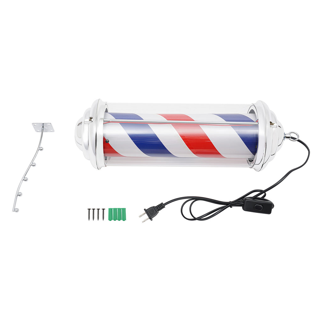 Barber Shop Rotating LED Pole Light Sign Outdoor Indoor Hair Salon Display