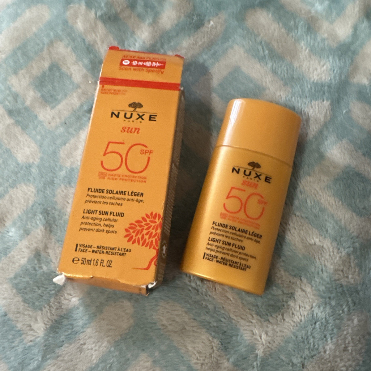 NUXE SPF50 Anti-Aging Sun Fluid Sunscreen 50ml Light Sun Protection