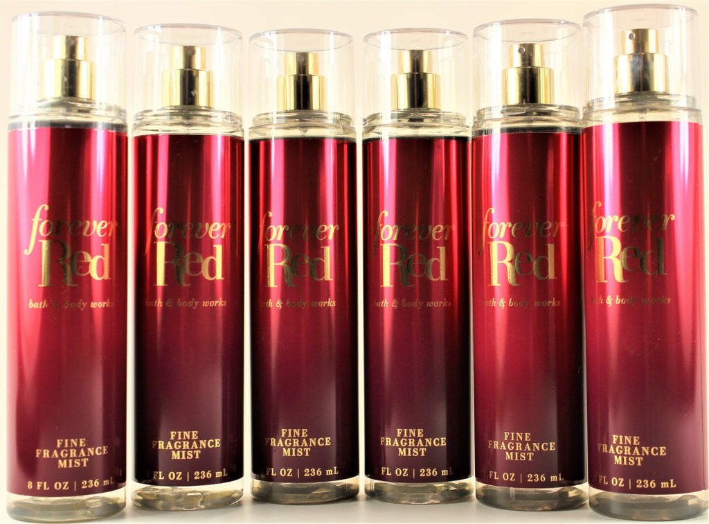 Bath & Body Works Forever Red Fine Fragrance Body Mist 8oz - Set of 6