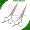 Professional Hair Cutting Scissors Set Stainless Steel Barber Shears - 2 Pieces