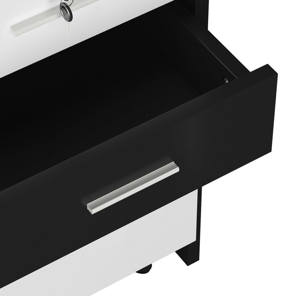 Salon Storage Cart with Locking Cabinets & Hair Dryer Holder - Mobile Trolley