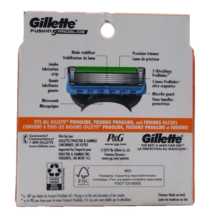 Gillette Fusion 5 ProGlide Razor Cartridge Refill Pack - 8 Count Sealed