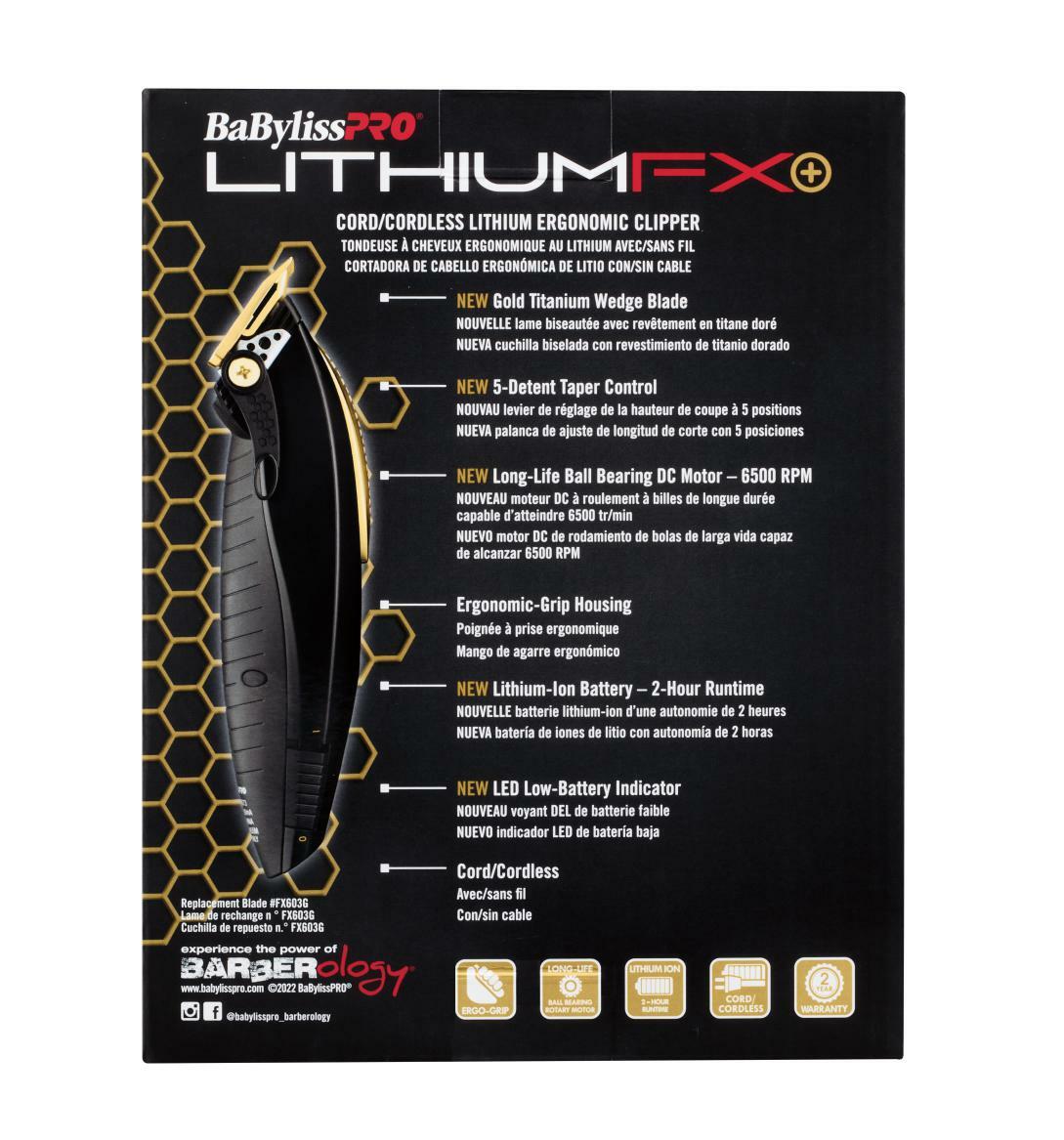 Cordless & Corded Hair Clipper for Barbers - Lithium Battery, 2H Runtime